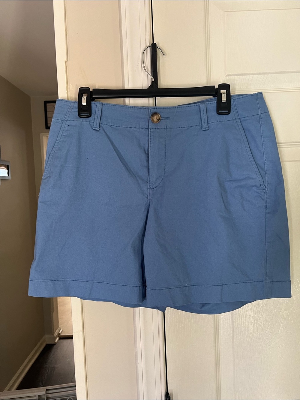 LOFT Light Blue Cotton Chino Twill 6 inch Shorts NWT Women Size 8